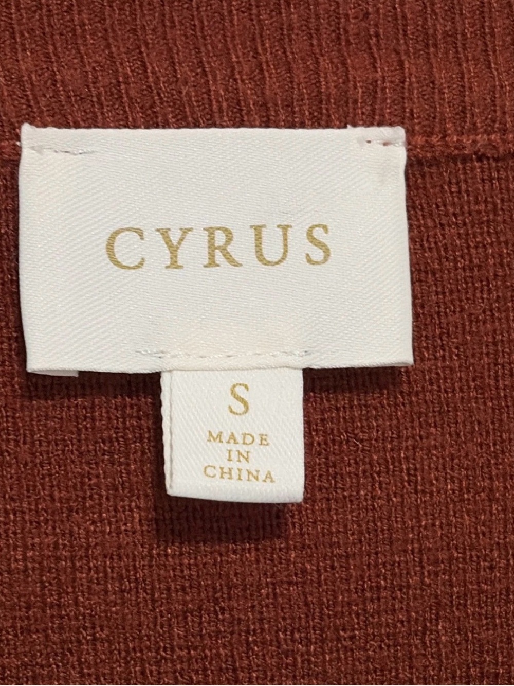 CYRUS - Women's Rust Orange Button Front Cardigan Sweater Small - Style C412335 - Picture 3 of 5
